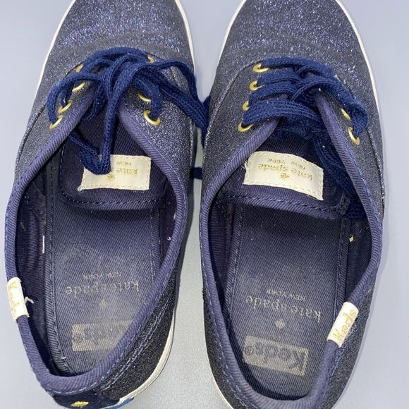 Keds x Kate Spade New York  Shoes Womens Size 4  Blue Champion Glitter  Sneakers - Picture 7 of 7